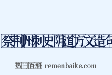 祭荆州刺史阴道方文造句是什么意思的图片